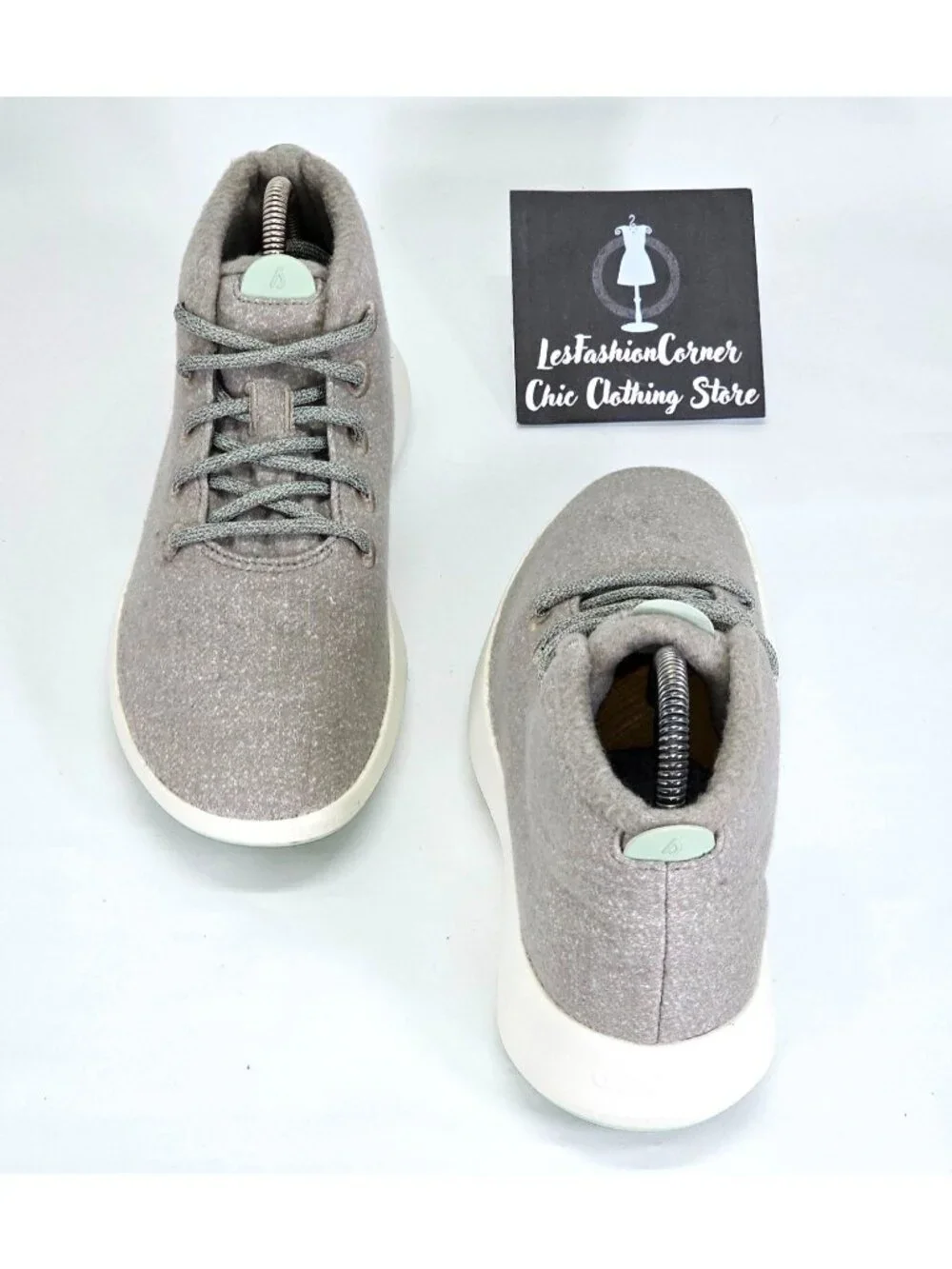 Allbirds Women's Light Gray Lime Heathered Matterhorn Wool Piper Mids Sz 9 1557 - Picture 10 of 15